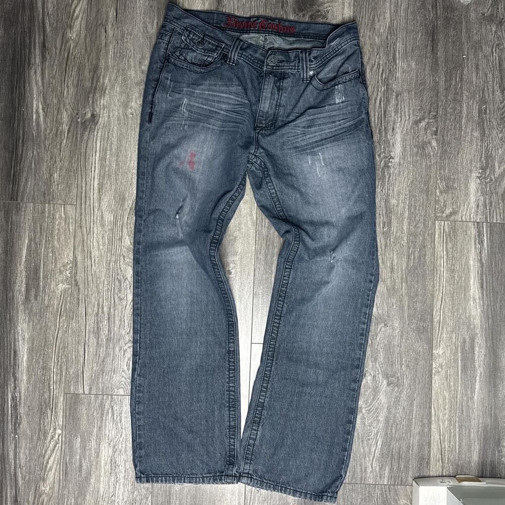 Xtreme-couture Men's Blue and Navy Jeans